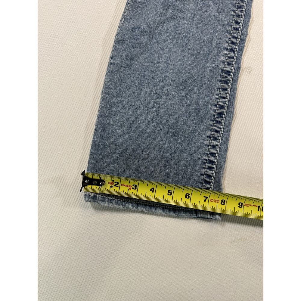 BKE Carter Straight Jeans Mens 31R Blue Stretch Denim Buckle Distressed - Picture 8 of 10